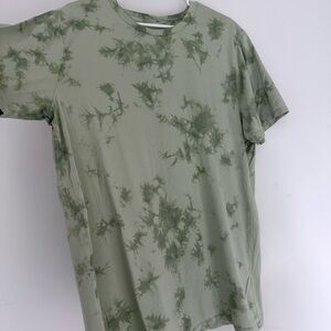 Lululemon Green Tie Dye New Tide Shibori Fundamental Short Sleeve Shirt XL